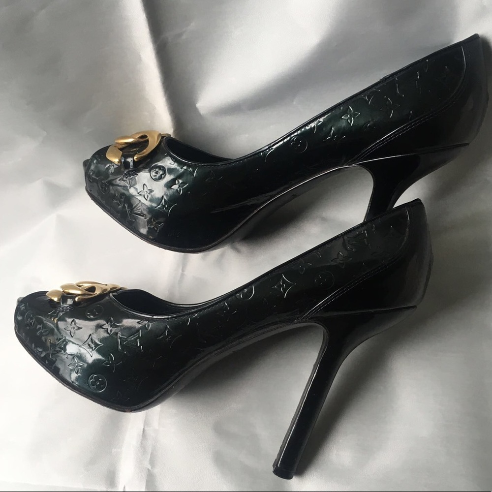 100% authentic Louis Vuitton LV Open toe heel